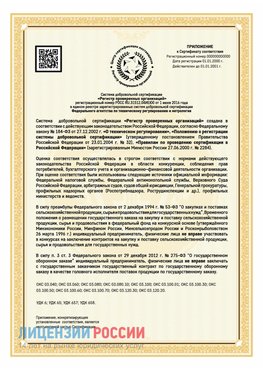 Приложение к сертификату для ИП Оса Сертификат СТО 03.080.02033720.1-2020